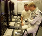 Hakkinen & Coulthard study telemetry on the ATLAS system 